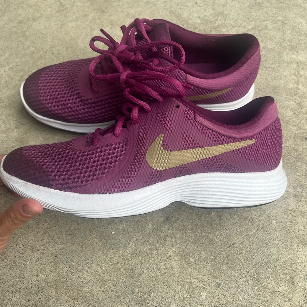 Nike Purple and Gold sneaker